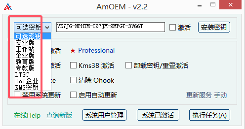 激活工具AmOEM v2.2 单文件绿色版 第2张